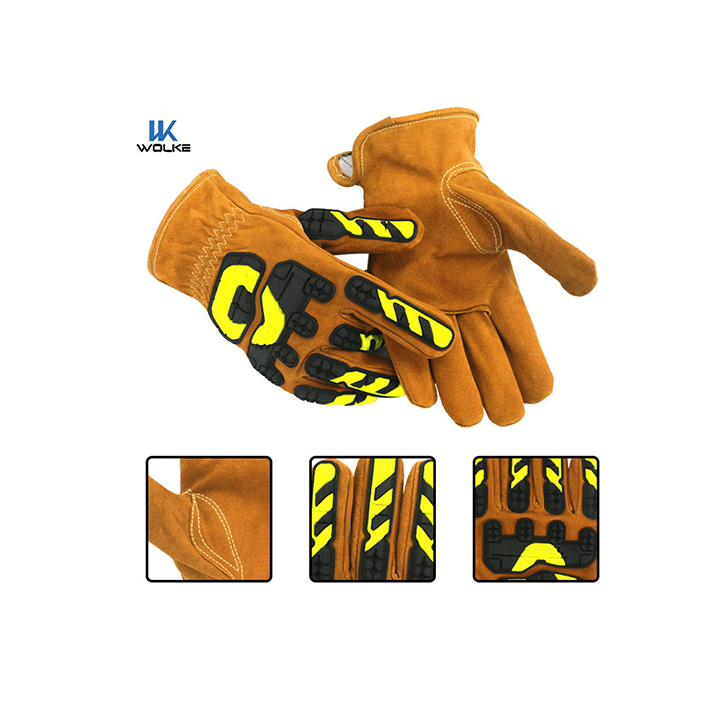 TPR Safety Work Gloves- Pigskin Leather 