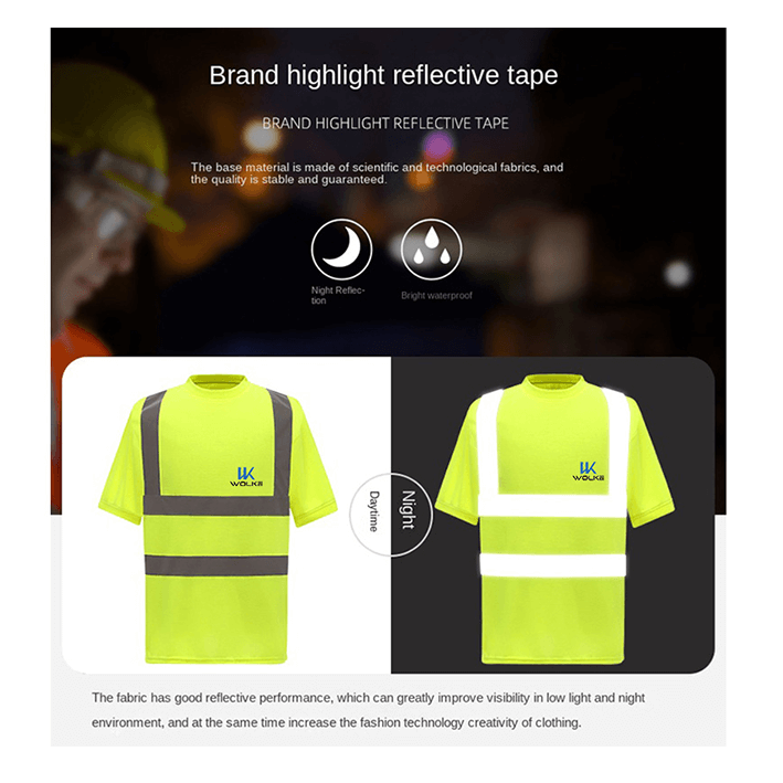 Hi Vis Adult Reflective Safety Short Sleeve