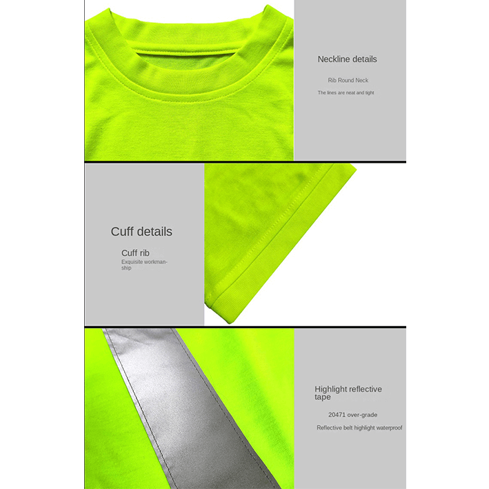 Hi Vis Adult Reflective Safety Short Sleeve