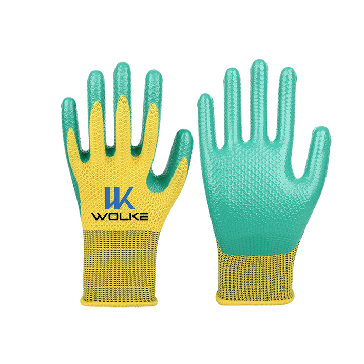 Durable Nitrile-Coated Nylon Knitted Safety Work Gloves