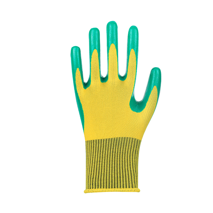 Durable Nitrile-Coated Nylon Knitted Safety Work Gloves