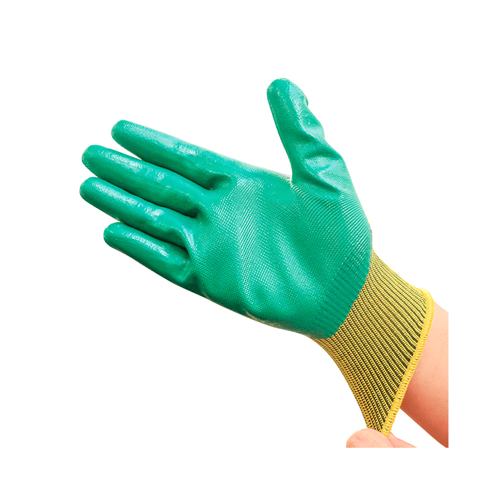 Durable Nitrile-Coated Nylon Knitted Safety Work Gloves