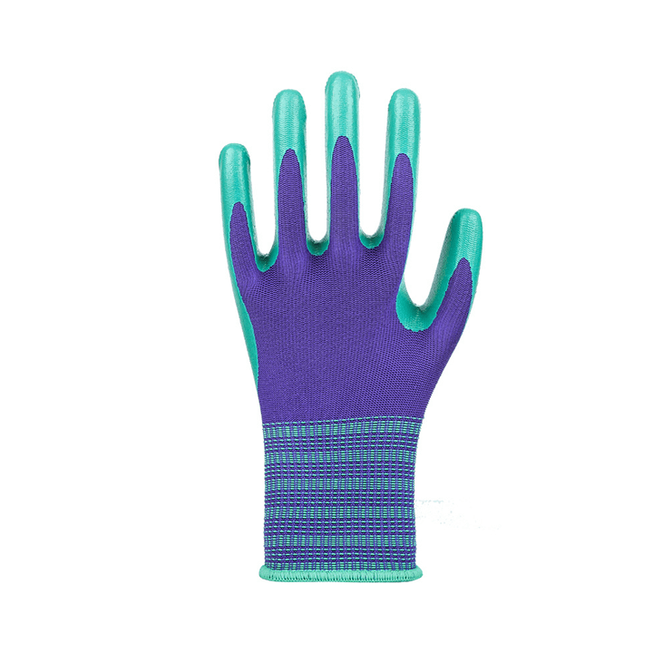 Anti-Static NBR Polyester Nitrile Coated Safety Work Gloves for Labor Protection