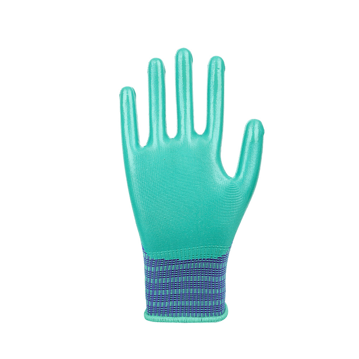 Anti-Static NBR Polyester Nitrile Coated Safety Work Gloves for Labor Protection