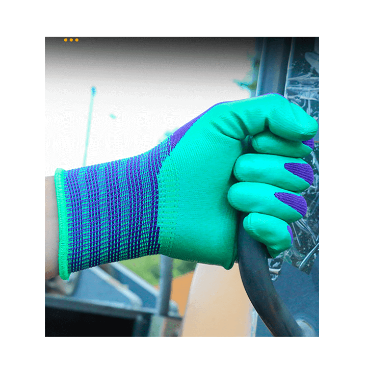 Anti-Static NBR Polyester Nitrile Coated Safety Work Gloves for Labor Protection