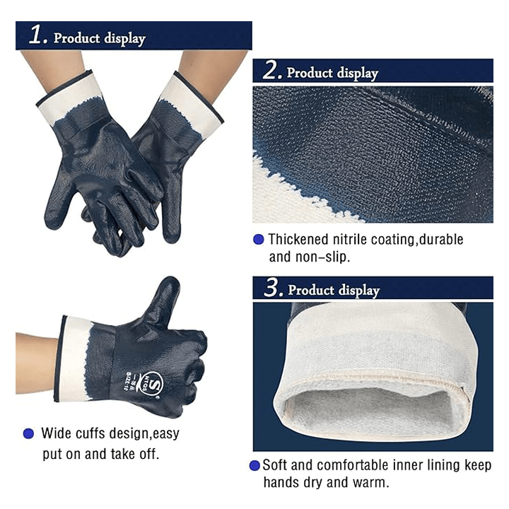  Heavy-duty Nitrile-Coated Acid-Resistant Glove