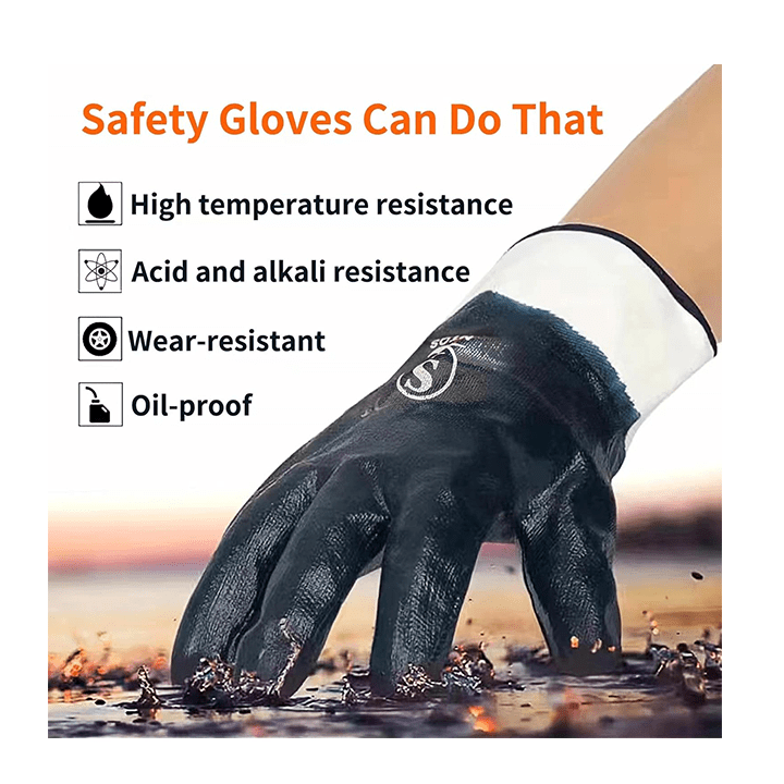 Heavy-duty Nitrile-Coated Acid-Resistant Glove