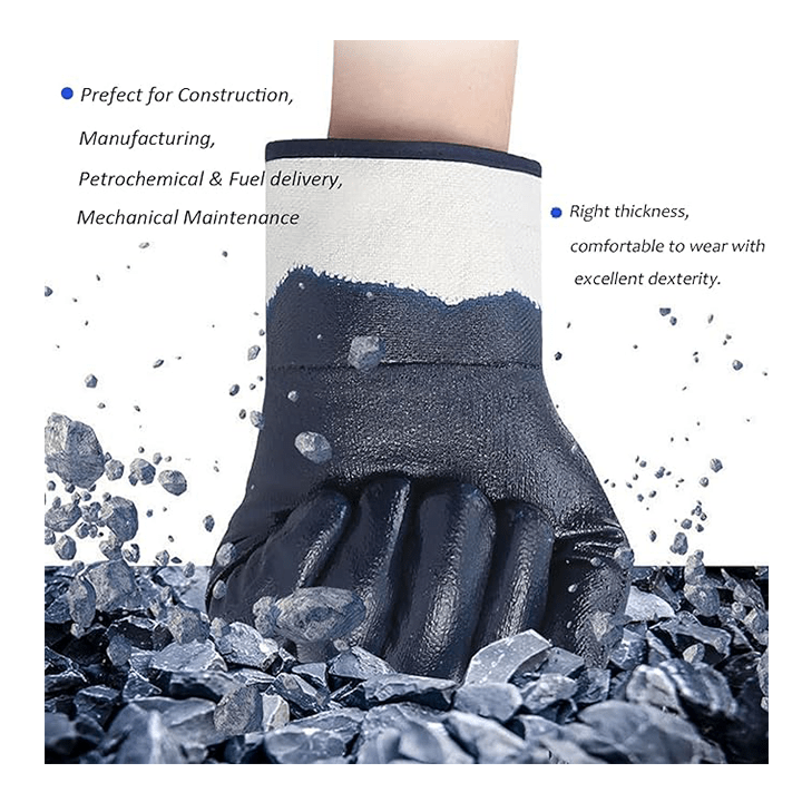  Heavy-duty Nitrile-Coated Acid-Resistant Glove