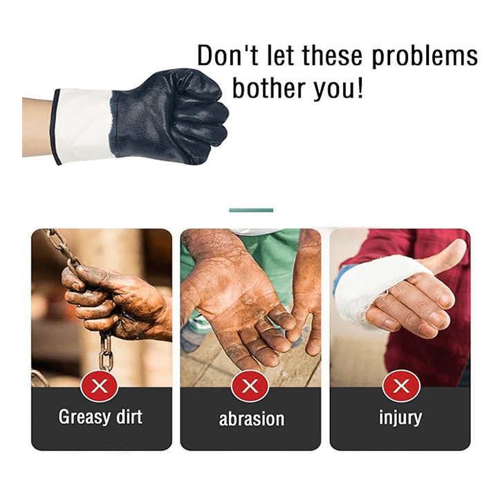  Heavy-duty Nitrile-Coated Acid-Resistant Glove