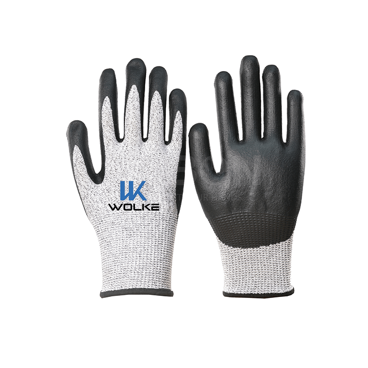 HPPE PU Liner Palm-Coated Cut-Resistant Plastic Gloves