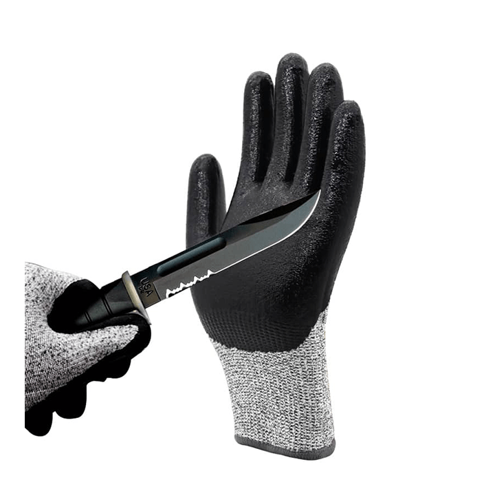 HPPE PU Liner Palm-Coated Cut-Resistant Plastic Gloves