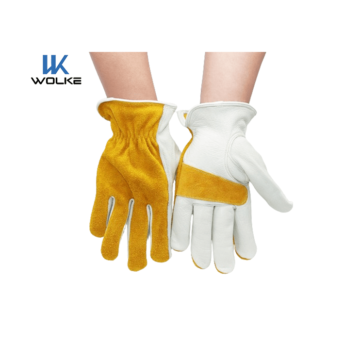 Heavy-duty Durable Cowhide Leather Work Gloves