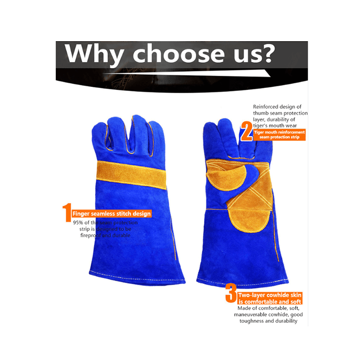 Industrial Welding Flame-Retardant Customized Work Gloves