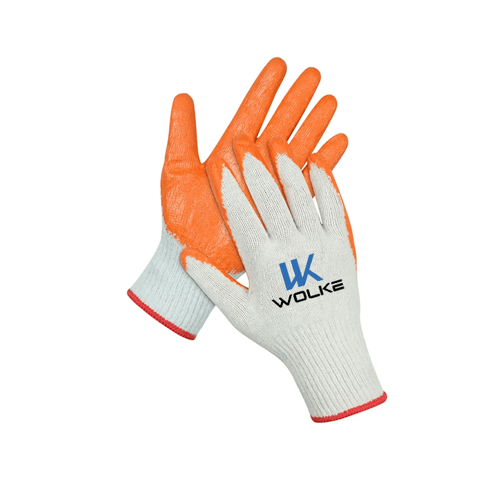 Wholesale custom Industrial Latex Coated Cotton Work Safety Gloves