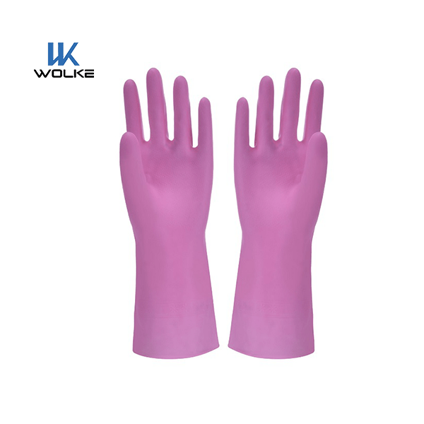 120G Free Size Reusable Waterproof Rubber Latex PVC Mid-elbow Multicoloured Gloves For Sanitation