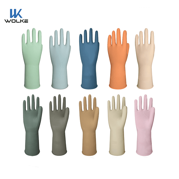 Custom Factory Price Durable Multi-color waterproof oil-proof Rubber Latex Gloves
