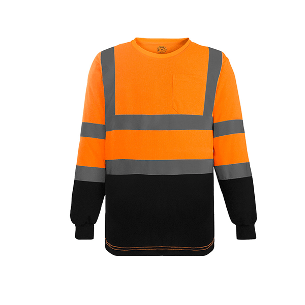 130G 100% Polyester Mesh Hi-vis Reflective Long-sleeve  Construction Night  Safety Work  Shirts
