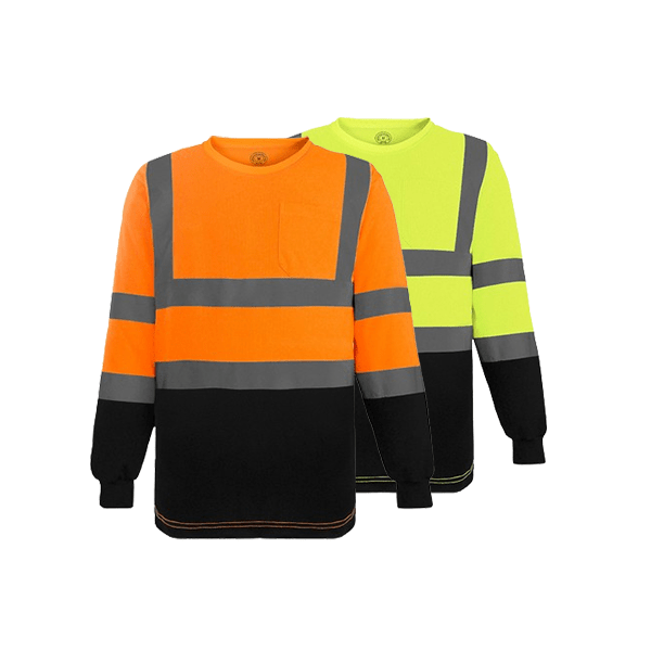 130G 100% Polyester Mesh Hi-vis Reflective Long-sleeve  Construction Night  Safety Work  Shirts