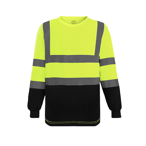 130G 100% Polyester Mesh Hi-vis Reflective Long-sleeve  Construction Night  Safety Work  Shirts