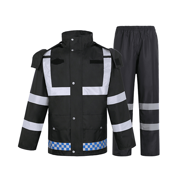 1200G 300D Double waterproofing Durable Polyester Hi-Vis Reflective Rain Gear Safety Work jacket  