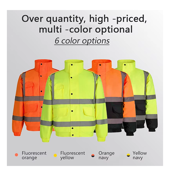 Waterproof Reflective Winter Warm Hi-vis Safety Construction Bomber Jacket EN Class 2 