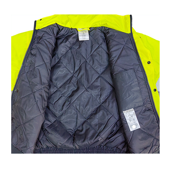 Waterproof Reflective Winter Warm Hi-vis Safety Construction Bomber Jacket EN Class 2 