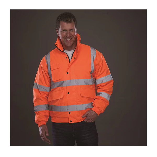 Waterproof Reflective Winter Warm Hi-vis Safety Construction Bomber Jacket EN Class 2 