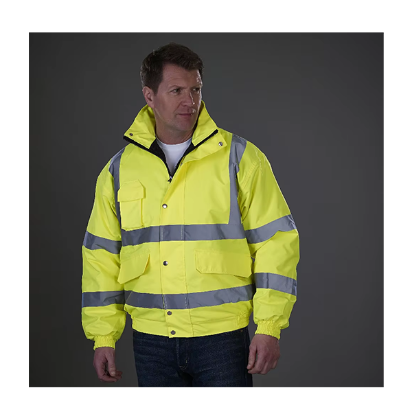 Waterproof Reflective Winter Warm Hi-vis Safety Construction Bomber Jacket EN Class 2 