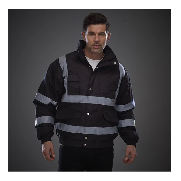 Waterproof Reflective Winter Warm Hi-vis Safety Construction Bomber Jacket EN Class 2 