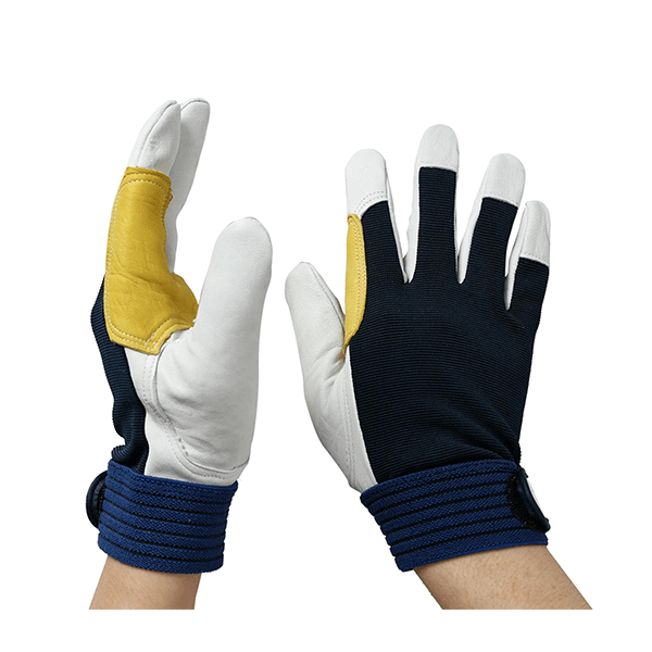 Abrasion-resistant White Sheepskin Work Glove for Sewing Machinery Industry Safety Maintenance