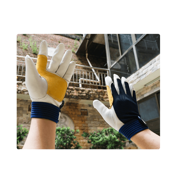 Abrasion-resistant White Sheepskin Work Glove for Sewing Machinery Industry Safety Maintenance