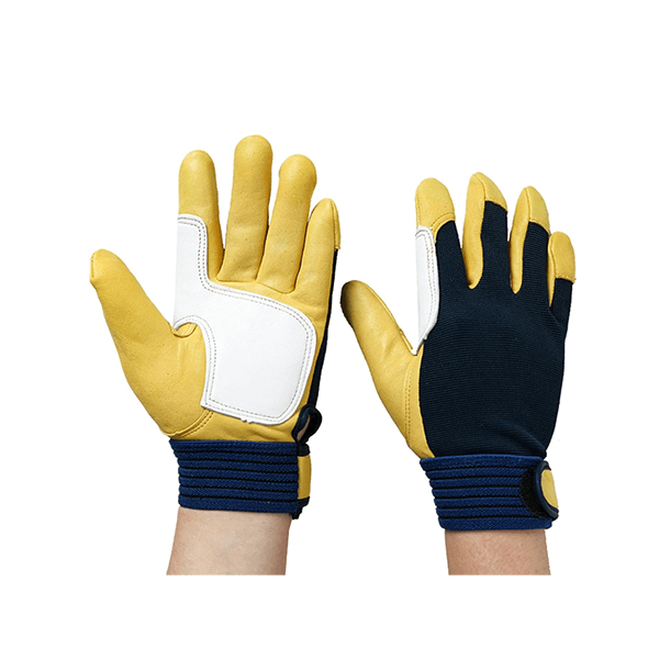 Flame-resistant Yellow Sheepskin Work Glove For Welding Industry Chemical Industry Construction