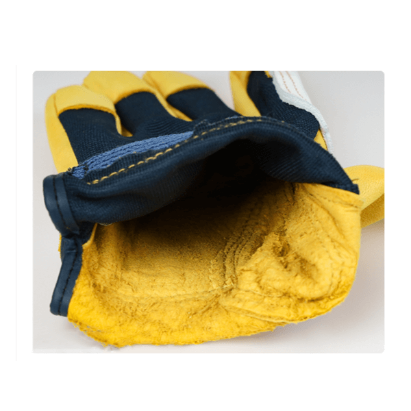 Flame-resistant Yellow Sheepskin Work Glove For Welding Industry Chemical Industry Construction