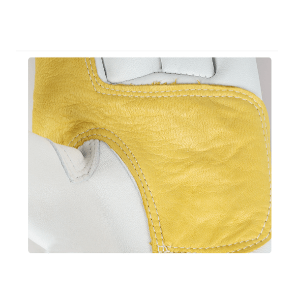 Flame-resistant Yellow Sheepskin Work Glove For Welding Industry Chemical Industry Construction