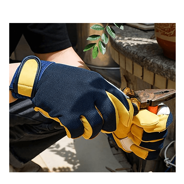 Flame-resistant Yellow Sheepskin Work Glove For Welding Industry Chemical Industry Construction