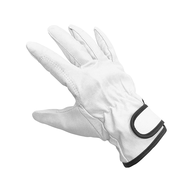 White Puncture-resistant Sheepskin Leather Safety Welding Gloves for Industry BBQ 80g