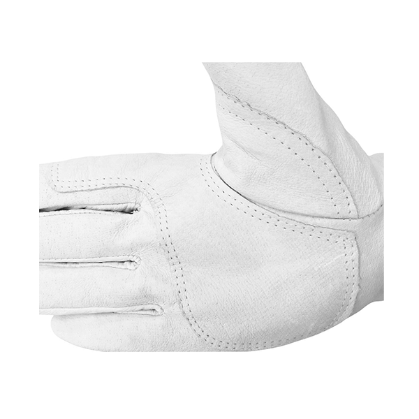 White Puncture-resistant Sheepskin Leather Safety Welding Gloves for Industry BBQ 80g