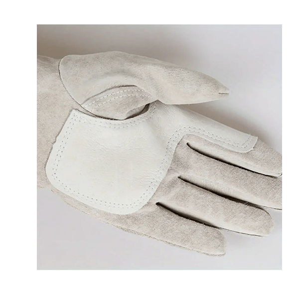 PPE Gray Leather Safety Gloves With Keystone Thumb for MIG TIG Heat-resistant Industrial Work 
