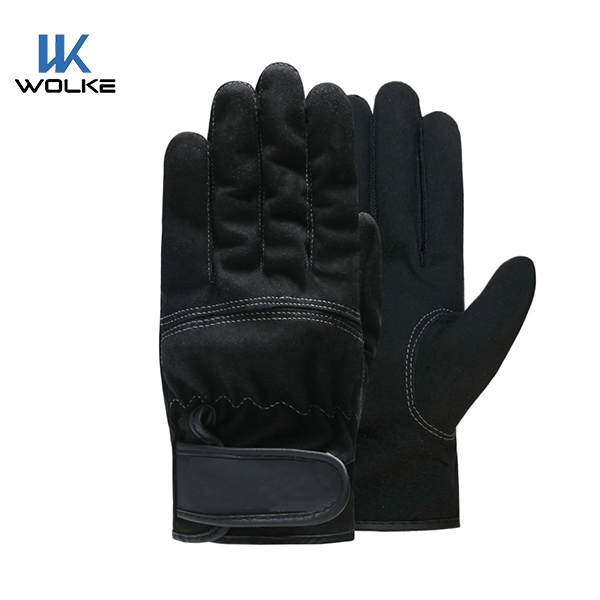 Black Fast Water-absorption Microfibre Abrasion-resistant Labour Protective Work Gloves for PPE