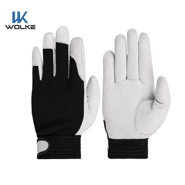 White Thorn-proof Sheepskin Leather Gloves for Construction Gardening Women Men Work Gloves