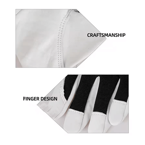 White Thorn-proof Sheepskin Leather Gloves for Construction Gardening Women Men Work Gloves