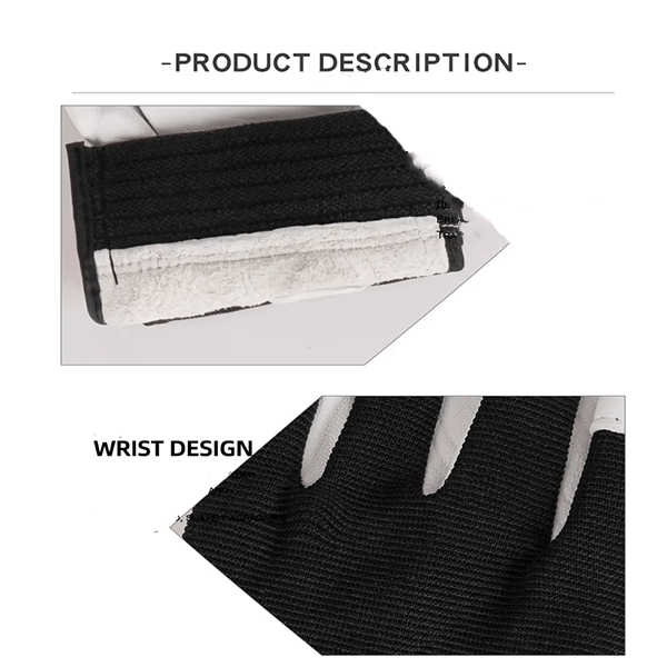 White Thorn-proof Sheepskin Leather Gloves for Construction Gardening Women Men Work Gloves