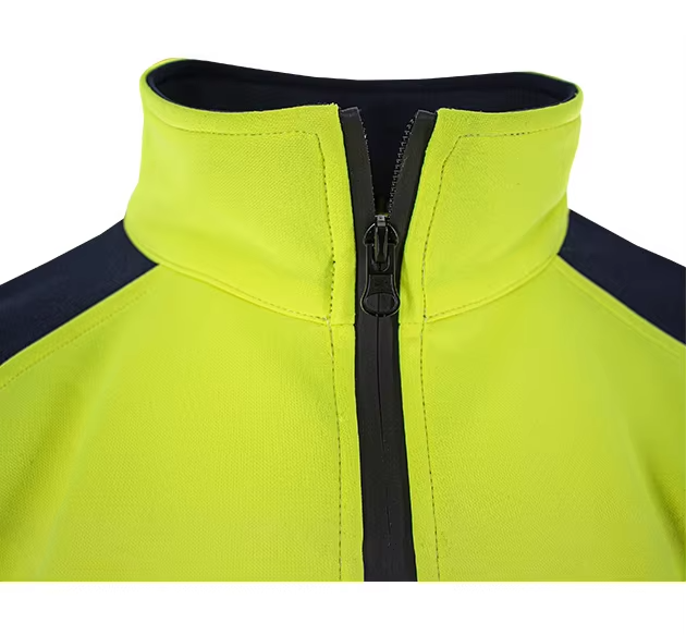 Hi-vis reflective zip hooded safety work sweatshirt bomber jacket for construction WG24-6212 Hi-vis reflective zip hooded safety work sweatshirt bomber jacket for construction WG24-6212