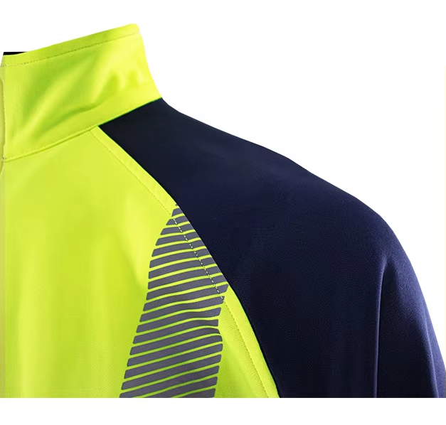 Hi-vis reflective zip hooded safety work sweatshirt bomber jacket for construction WG24-6212 Hi-vis reflective zip hooded safety work sweatshirt bomber jacket for construction WG24-6212