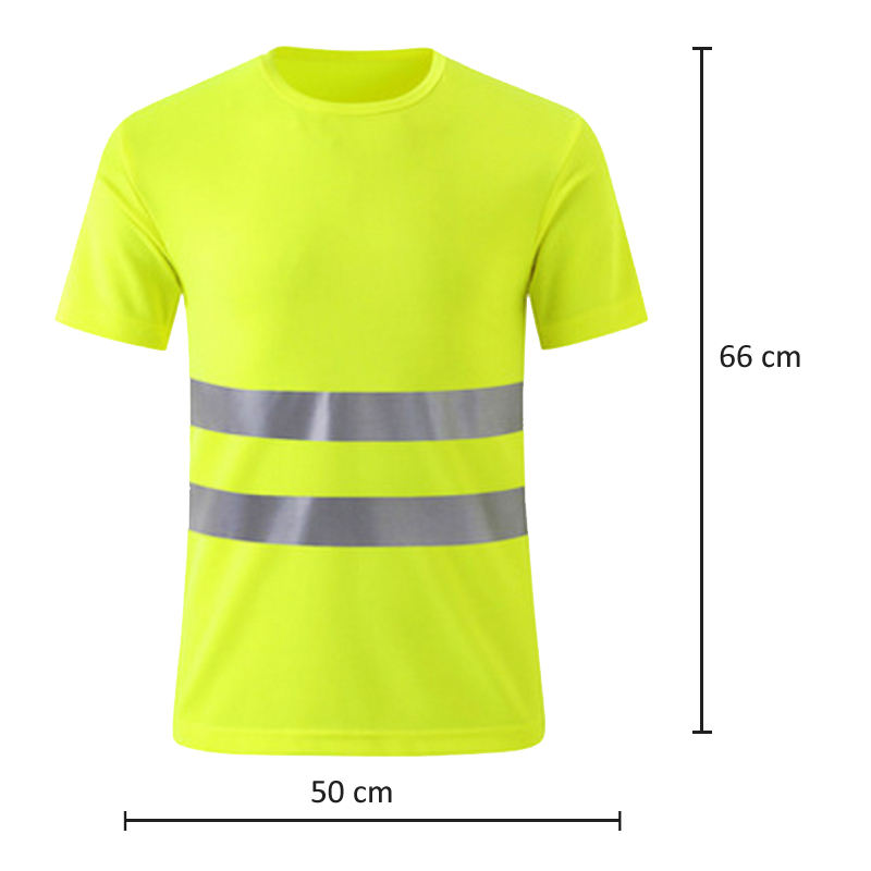 Polyester resist pilling reflective safety shirt with strip for cycling road construction WG24-6215