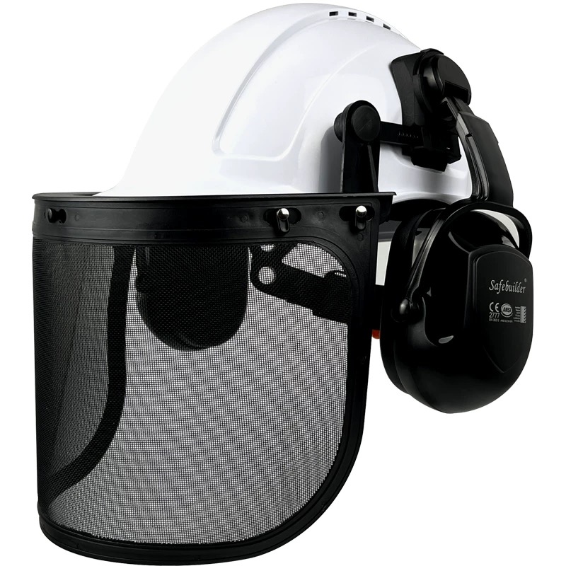 Noise Reduction Vented Forestry Helmet Belüfteter Schutzhelm Casco de seguridad Erdészeti maszk