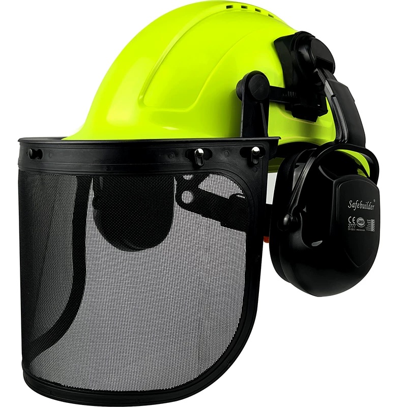 Noise Reduction Vented Forestry Helmet Belüfteter Schutzhelm Casco de seguridad Erdészeti maszk