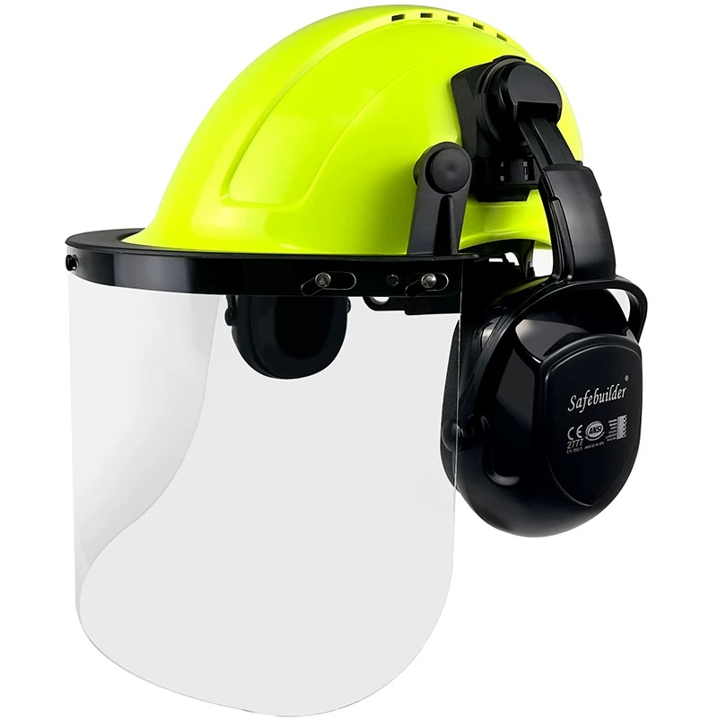 Noise Reduction Vented Forestry Helmet Belüfteter Schutzhelm Casco de seguridad Erdészeti maszk