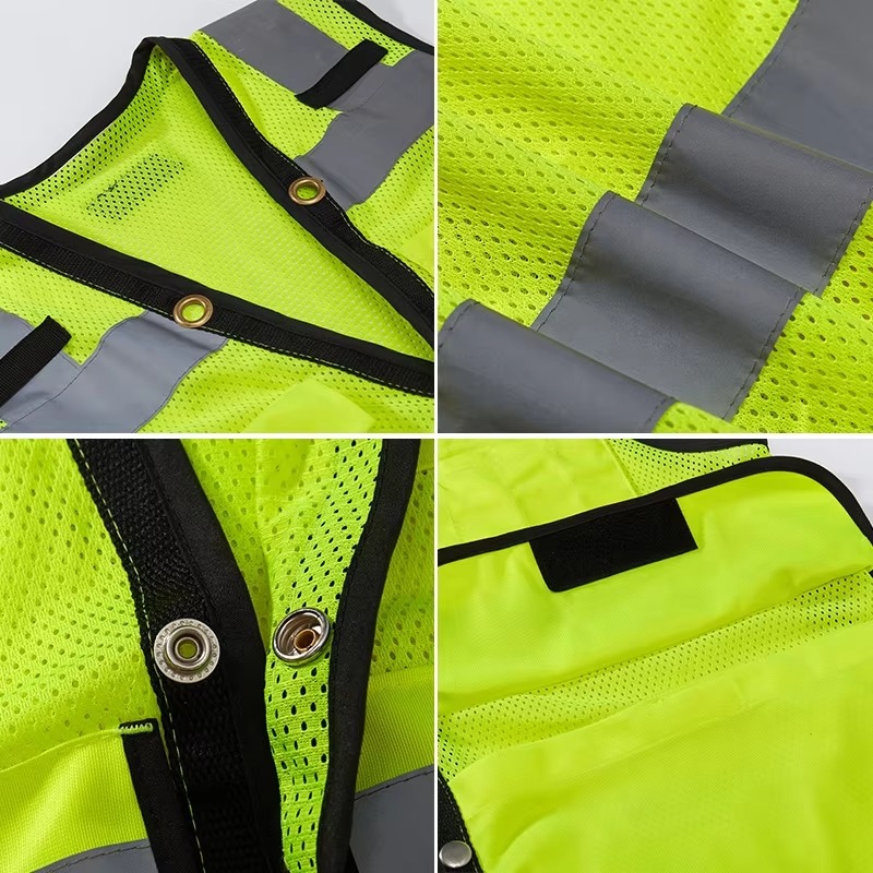 Industrial use Multi-Pocket Reflective Vest Gilet alta visibilità Kamizelka odblaskowa  