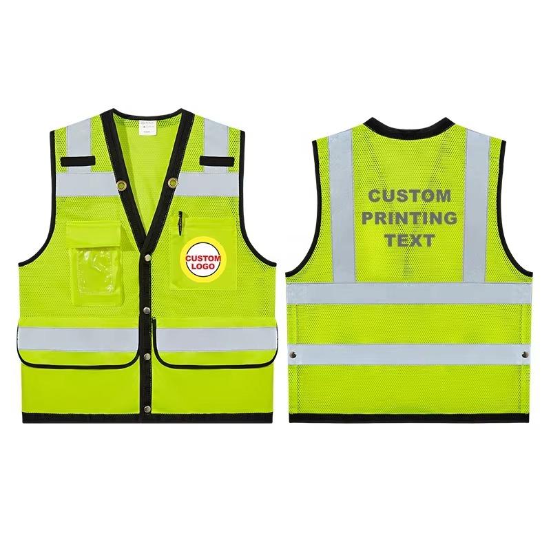 Industrial use Multi-Pocket Reflective Vest Gilet alta visibilità Kamizelka odblaskowa  